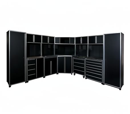 Cassa utensili professionale su ruote Gabinetto garage con rivestimento in polvere di acciaio e manico