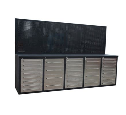 Armadio di garage, supporto personalizzato per scatole per utensili in acciaio e grandi cassetti degli utensili