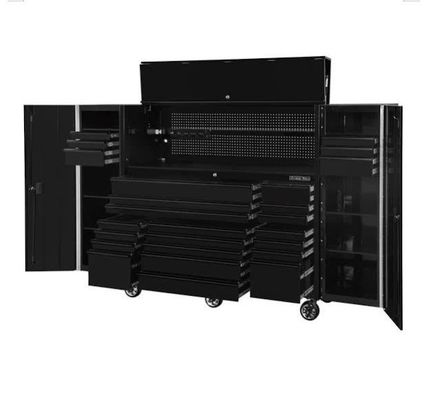 In polvere rivestimento finitura cassetto utensili banco di lavoro con serratura sicura chiave e scatole utensili
