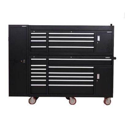 In polvere rivestimento finitura cassetto utensili banco di lavoro con serratura sicura chiave e scatole utensili