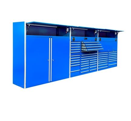 Grandi armadietti per utensili Performax in metallo con ruote, supporto personalizzato e maniglie in alluminio