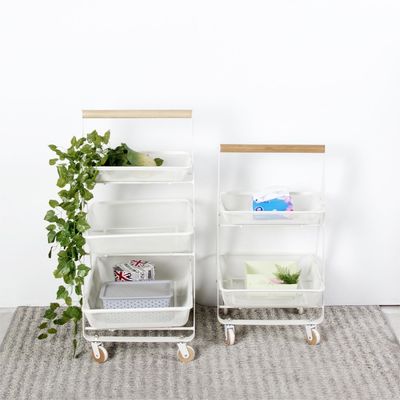 Carrello di cucina a tre livelli per il risparmio di spazio