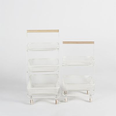 Carrello di cucina a tre livelli per il risparmio di spazio
