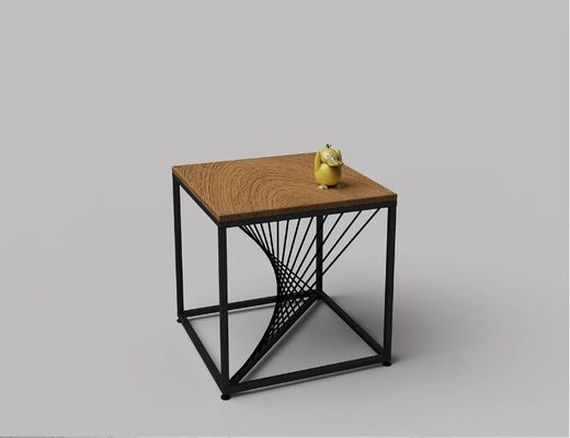 Imballaggio postale Altezza regolabile Gambe metalliche Leggi in legno Tavolo per mobili domestici moderni