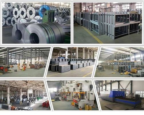 Stazione di lavoro per armadi pesanti con materiale in acciaio laminato a freddo