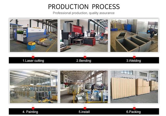 Stazione di lavoro per armadi pesanti con materiale in acciaio laminato a freddo