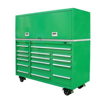Gabinetto di deposito in acciaio per stazioni di lavoro con tappeto di cassetto opzionale e rivestimento in polvere