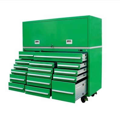 Gabinetto di deposito in acciaio per stazioni di lavoro con tappeto di cassetto opzionale e rivestimento in polvere