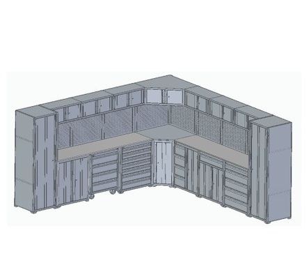 Dispositivi per il deposito di attrezzi per garage in acciaio laminato a freddo
