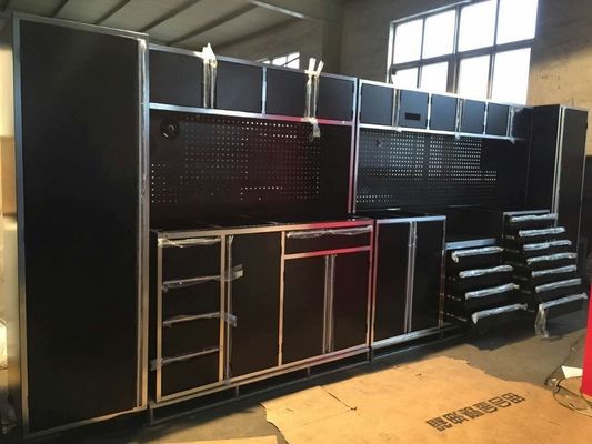 Apparecchi da garage Arredamento a parete in acciaio laminato a freddo per lo stoccaggio modulare di attrezzi
