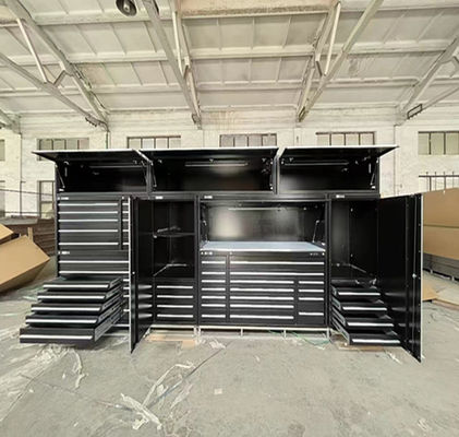 Garage Organizzazione Armadio utensili in acciaio laminato a freddo con carrello in argento