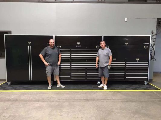 Garage Organizzazione Armadio utensili in acciaio laminato a freddo con carrello in argento