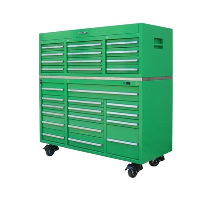 Conservate i vostri attrezzi in modo efficiente con questo armadietto nero a ruote in acciaio laminato a freddo