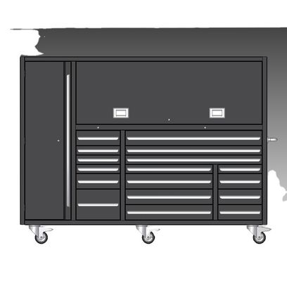 Grandi 72in Heavy Duty Rolling Tool Cabinet con ruote opzionali e 1,5 mm di spessore
