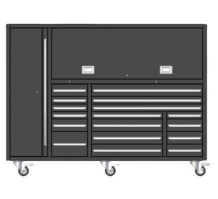 Grandi 72in Heavy Duty Rolling Tool Cabinet con ruote opzionali e 1,5 mm di spessore