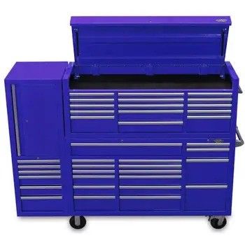 Maniglie in acciaio inossidabile da 96 pollici US General Tool Box con cassetto rotante e cassetti utensili