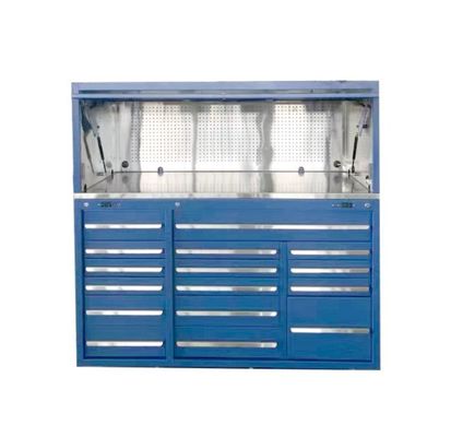 Garage Workshop Marrone 96 pollici 16 cassetto Armadio di attrezzi a rotolamento con armadietto laterale e cassa