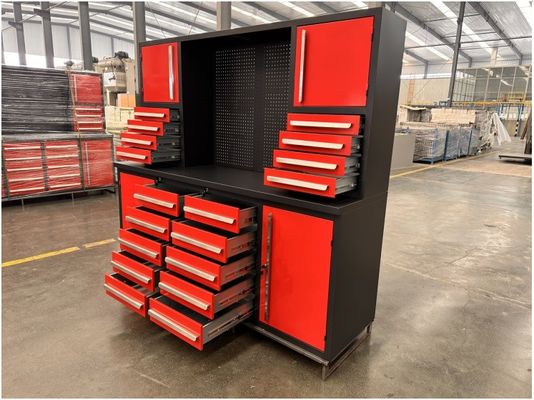72 pollici garaggio Hard Duty Armadio utensili di stoccaggio con 5 pollici PU Casters e chiavi di blocco