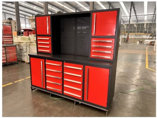 72 pollici garaggio Hard Duty Armadio utensili di stoccaggio con 5 pollici PU Casters e chiavi di blocco