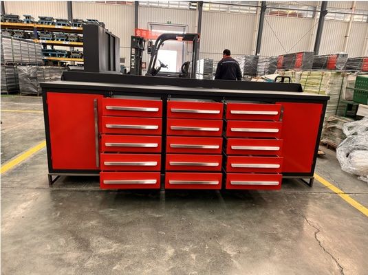 Stazione di lavoro di garage Armadio utensili metallici Deposito Banchetto di lavoro in acciaio laminato a freddo per garage