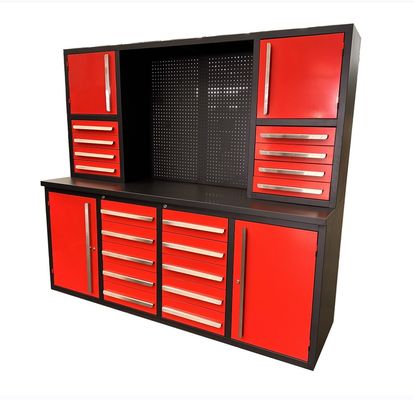 Funzione di stoccaggio Armadio utensili di riparazione auto pesante marrone con 18 cassetti e 4 porte