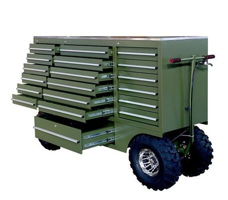 Supporto personalizzato OEM Heavy Duty Metal Tool Box Trolley Rolling Tool Chest per furgone