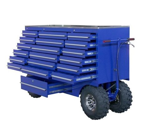 Supporto personalizzato OEM Heavy Duty Metal Tool Box Trolley Rolling Tool Chest per furgone