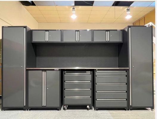 Armadietto di deposito 72&quot; Banchetto da lavoro da garage con armadietti per utensili e imballaggi in legno
