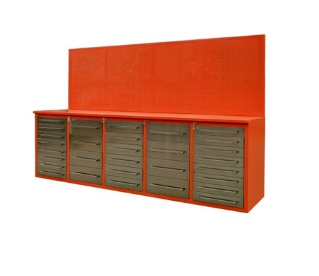Gabinetto per il supporto personalizzato nell'archiviazione organizzata del banco di lavoro e nell'assemblaggio dell'hardware
