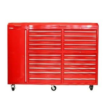 1.0-1,5 mm Spessore cassetto utensili in metallo con ruote e rivestimenti di cassetti EVA neri 96 pollici