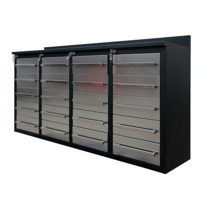 Armadio di garage, supporto personalizzato per scatole per utensili in acciaio e grandi cassetti degli utensili