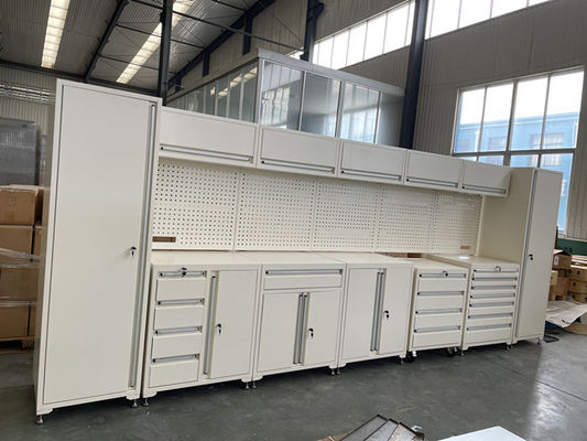 Scatole multi opzionali Red Flat Pack Garage Cabinets per il magazzino di riparazione auto
