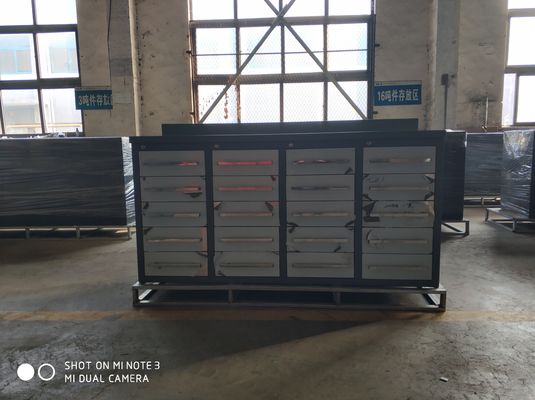 Scatola di attrezzi in metallo marrone da lavoro pesante garagio laboratorio armadietto con cassetto e serratura