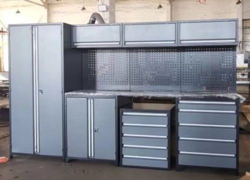 Laboratorio garaggio ripostiglio attrezzature armadio banco di lavoro con ruote e acciaio laminato a freddo