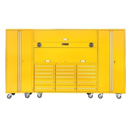 Casella di stoccaggio di attrezzi da garage in acciaio laminato a freddo con organizzatori e armadi professionali