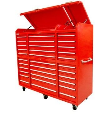 Cassa utensili da garage con ruote pesanti e materiale in acciaio laminato a freddo