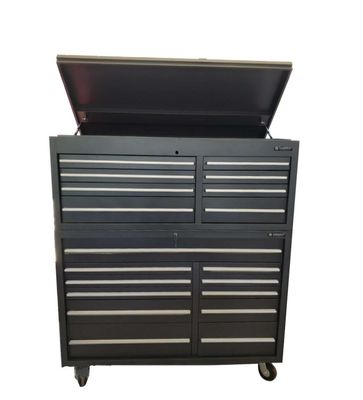 Cassa utensili da garage con ruote pesanti e materiale in acciaio laminato a freddo